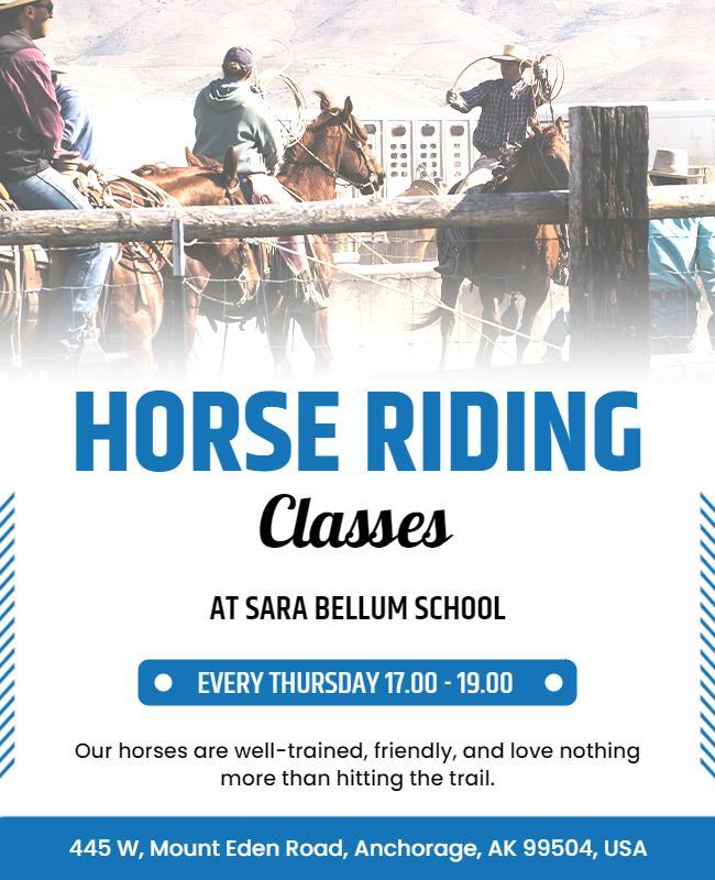 Horse Riding Classes Flyer Template