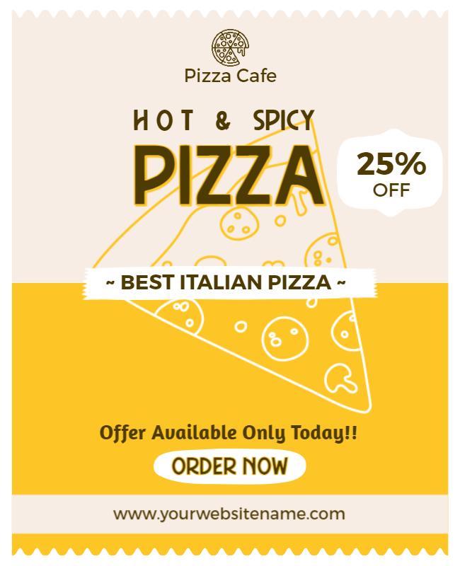 Hot and Spicy Pizza Offer Flyer Template