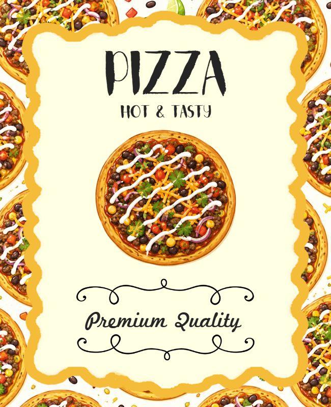 Hot and Tasty Pizza Advertisement Poster Template