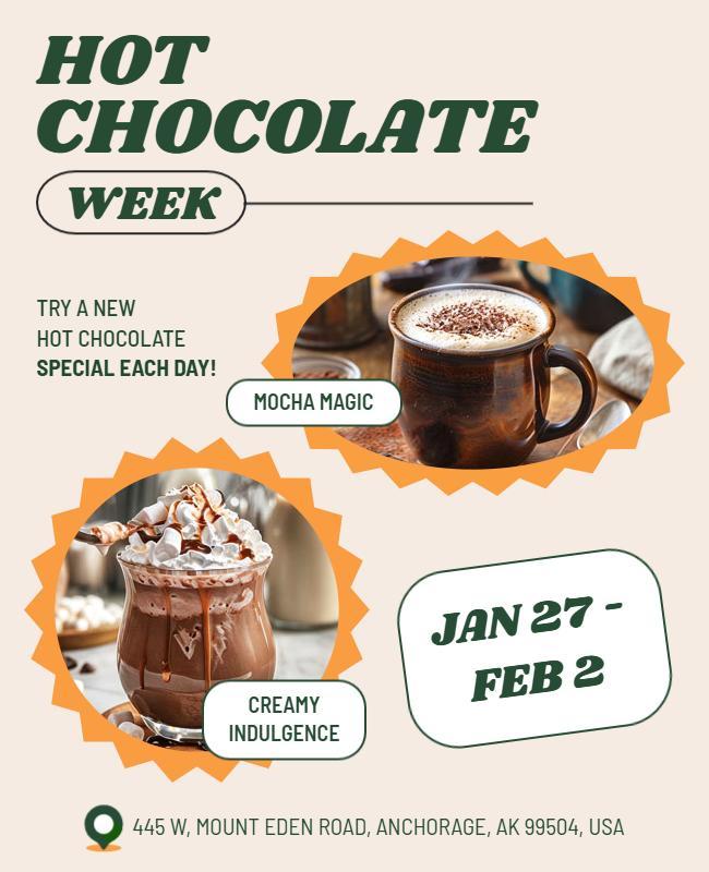 Hot Chocolate Week Event Flyer Template