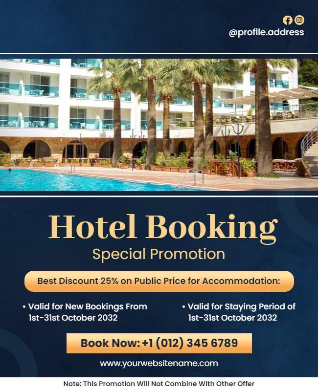 Hotel Booking Special Promotion Flyer Template