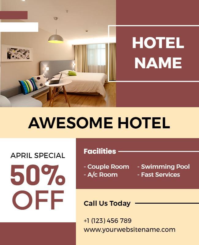 Hotel Promotion Discount Offer Flyer Template