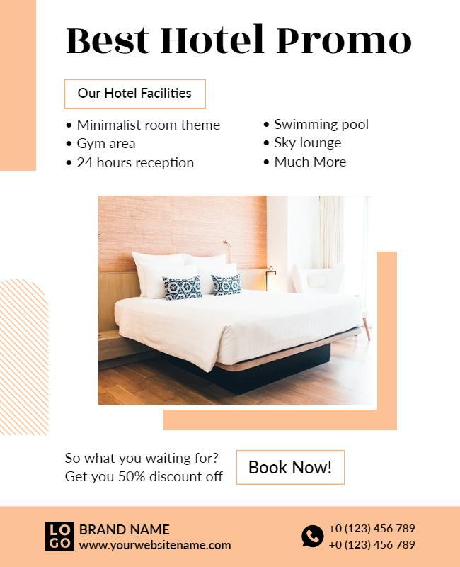 Hotel Promotion with Amenities Flyer Template