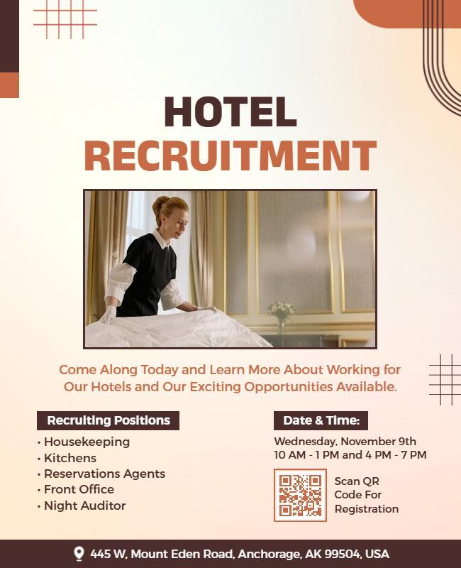 Hotel Recruitment Flyers Template