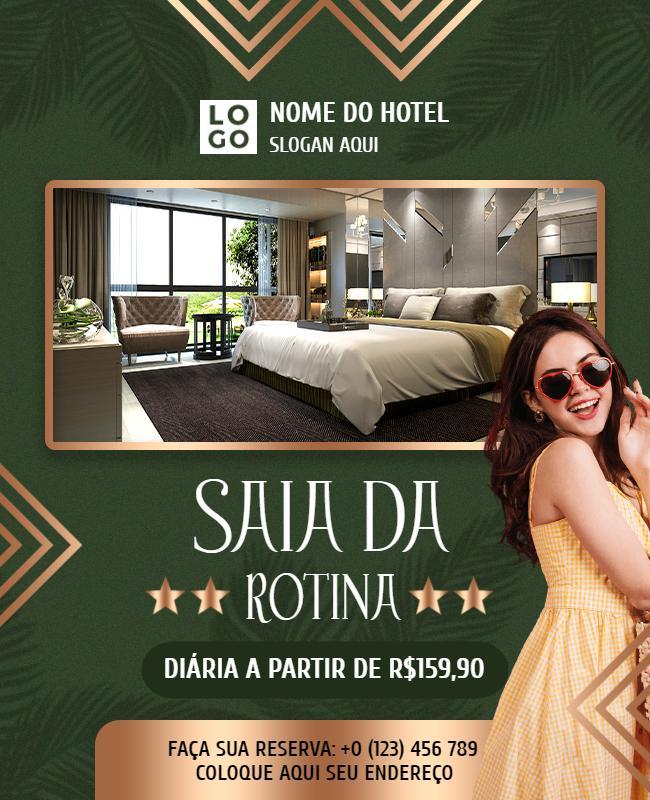 Hotel Room Getaway Promotion Flyer Template