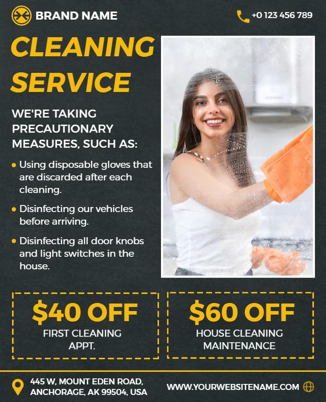 House Cleaning Services Discount Offer Flyer Template