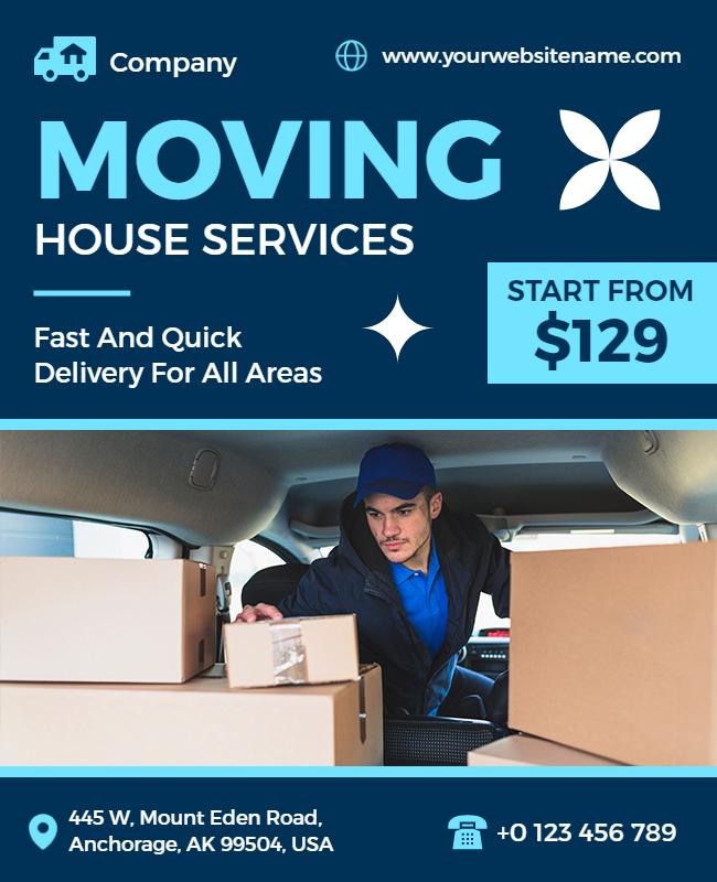 House Moving Services Delivery Flyer Template