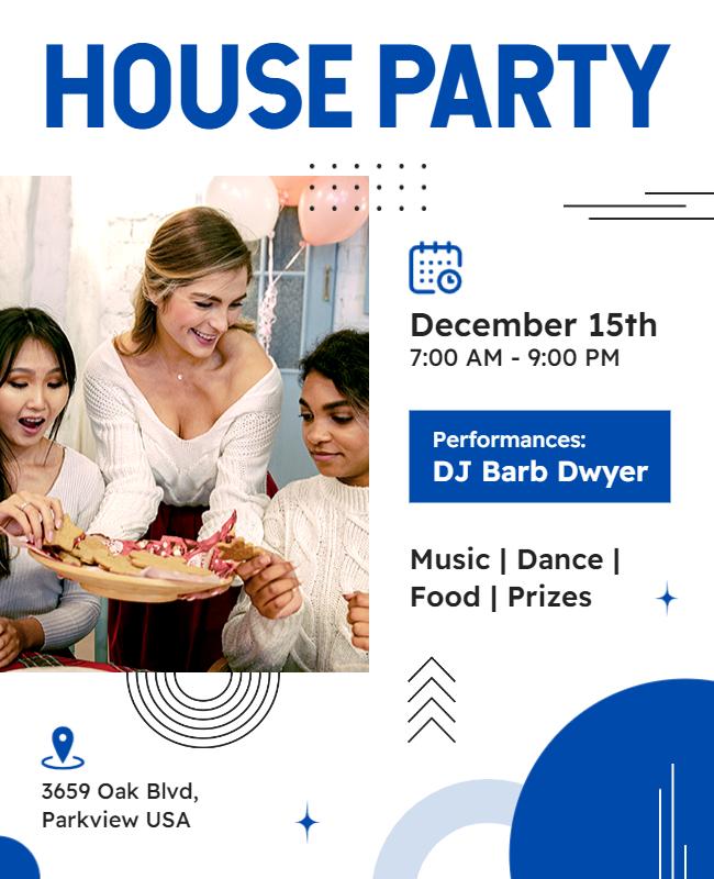 House Party Celebration Event Flyer Template