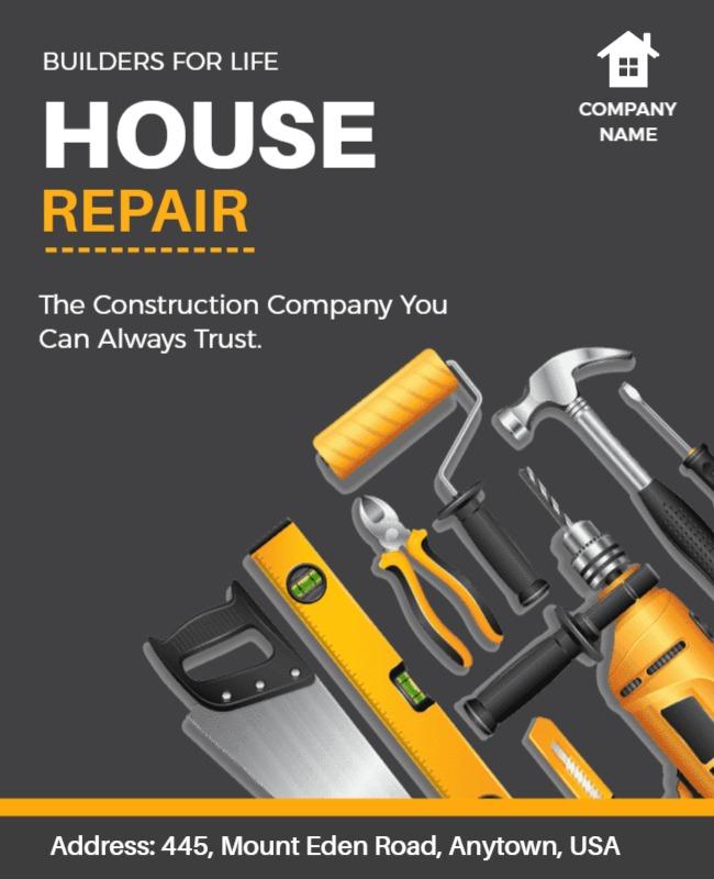 House Repair Services Promotion Flyer Template