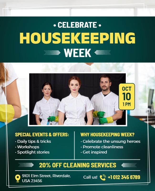 Housekeeping Week Celebration Event Flyer Template