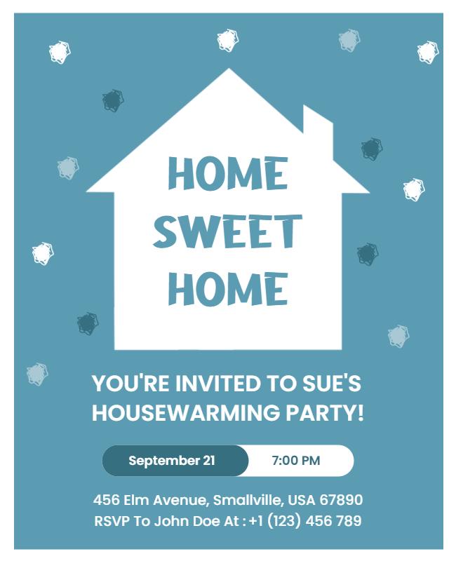 Housewarming Celebration Invitation Flyer Template