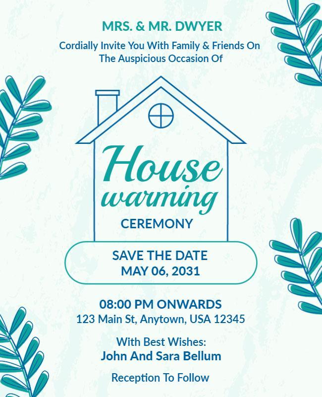 Housewarming Ceremony Invitation Flyer Template