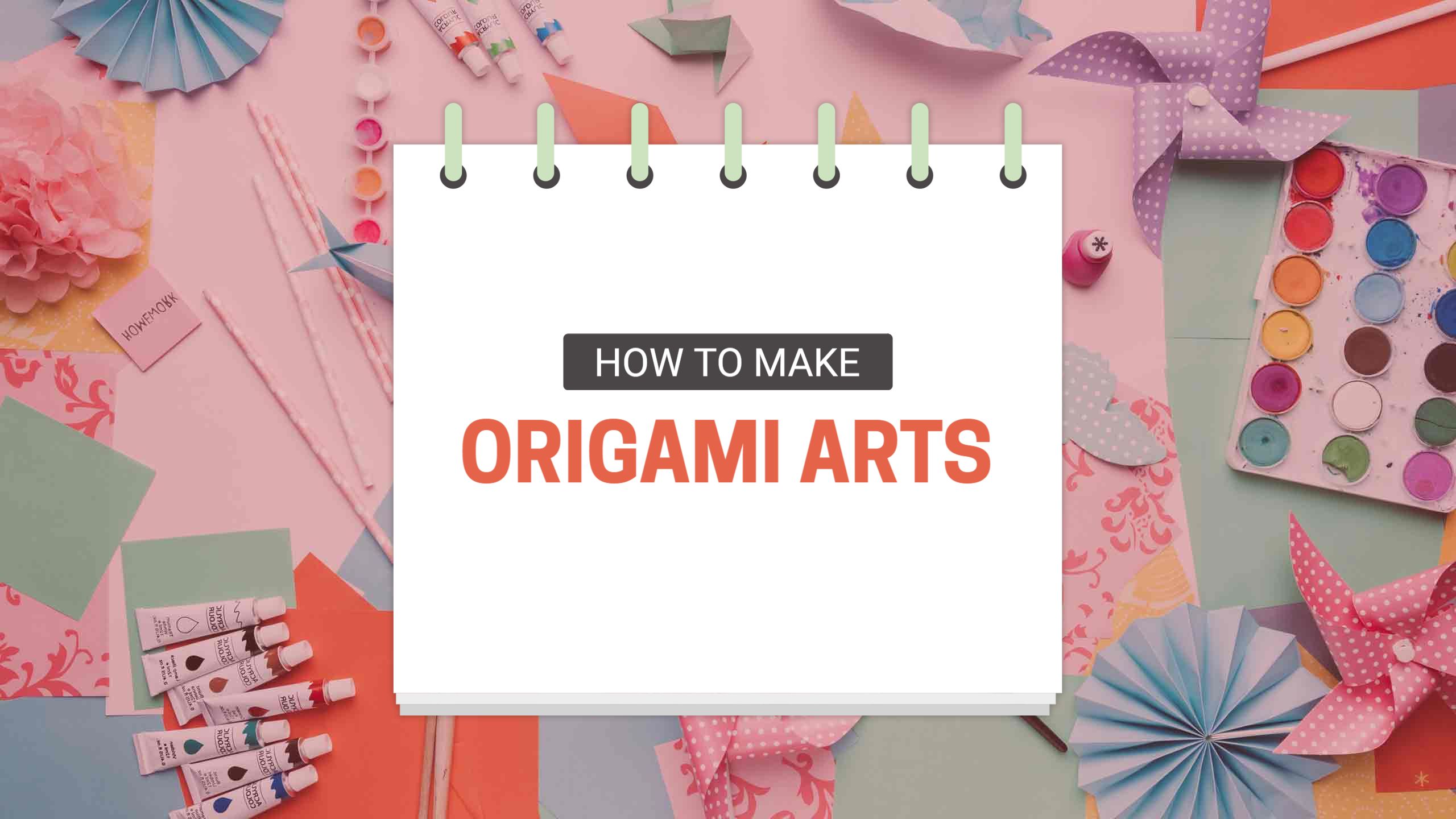 How to Make Colorful Origami Arts YouTube Banner Template