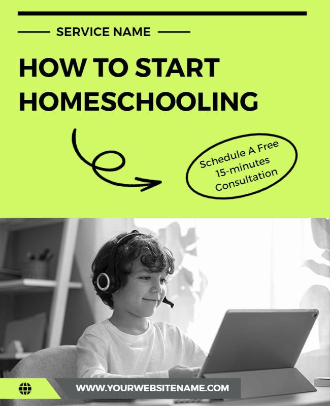 How to Start Homeschooling Workshop Flyer Template