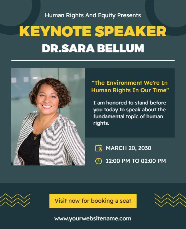 Human Rights Keynote Speaker Event Flyer Template