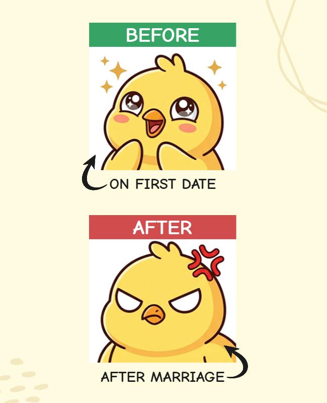 Humorous Relationship Comparison Meme Poster Template