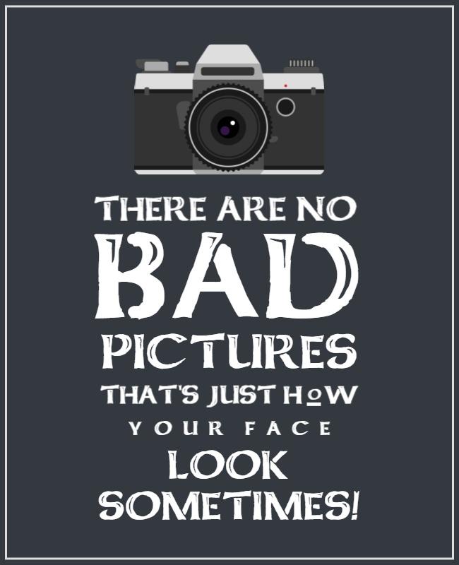 Humorous Typography Photography Quote Poster Template