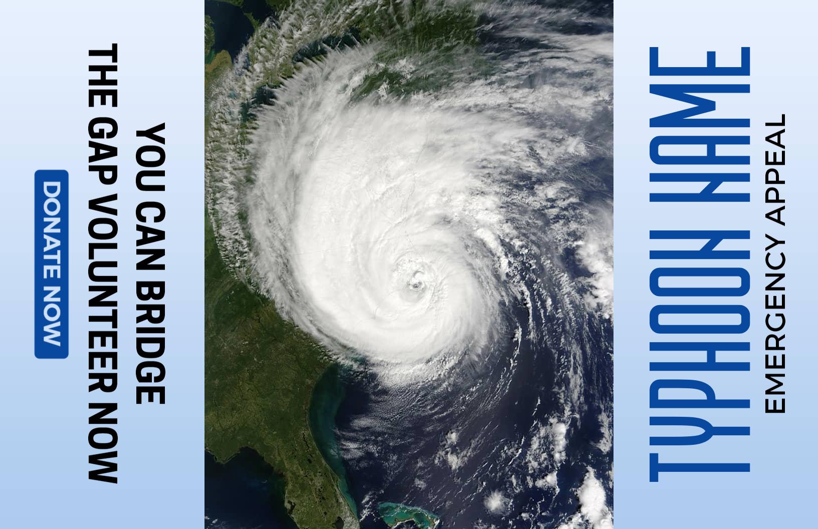 Hurricane Emergency Relief Fundraising Awareness Brochure Template