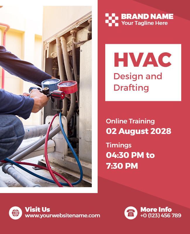 Hvac Design and Drafting Training Flyer Template