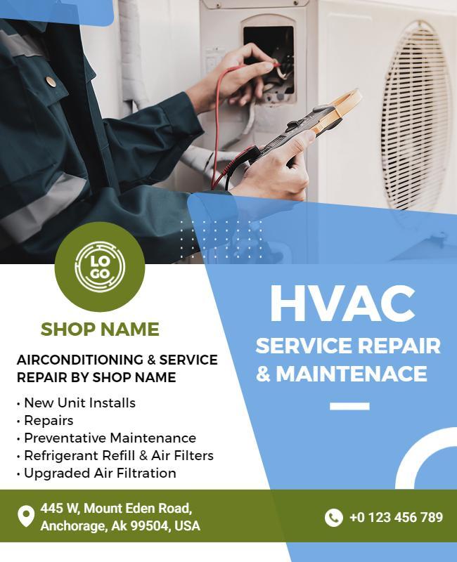 Hvac Maintenance and Repair Services Flyer Template