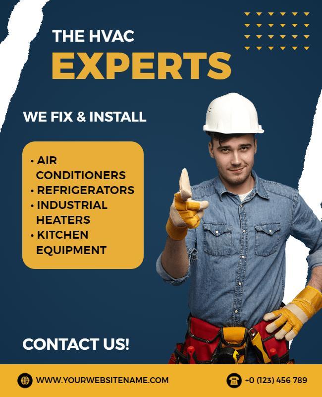 Hvac Repair and Installation Services Flyer Template