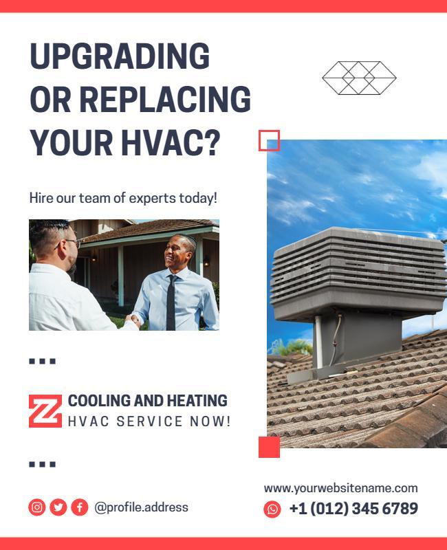 Hvac Service and Installation Promotion Flyer Template