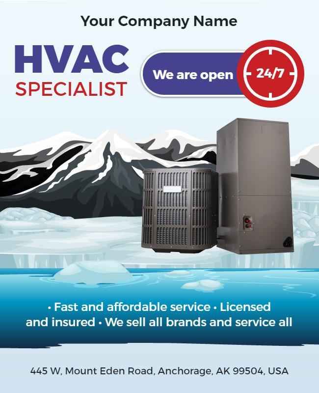 Hvac Services Promotion Flyer Template