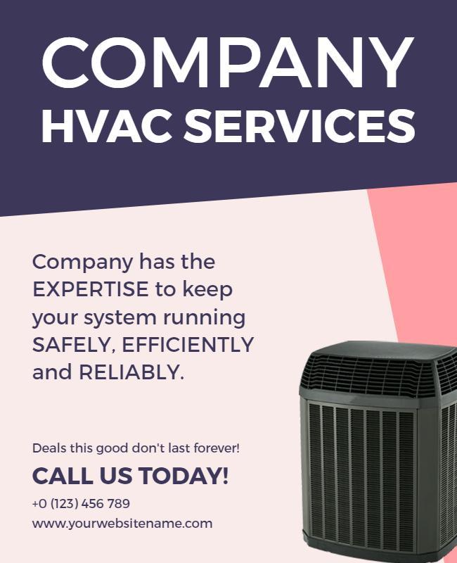 Hvac System Maintenance Services Flyer Template