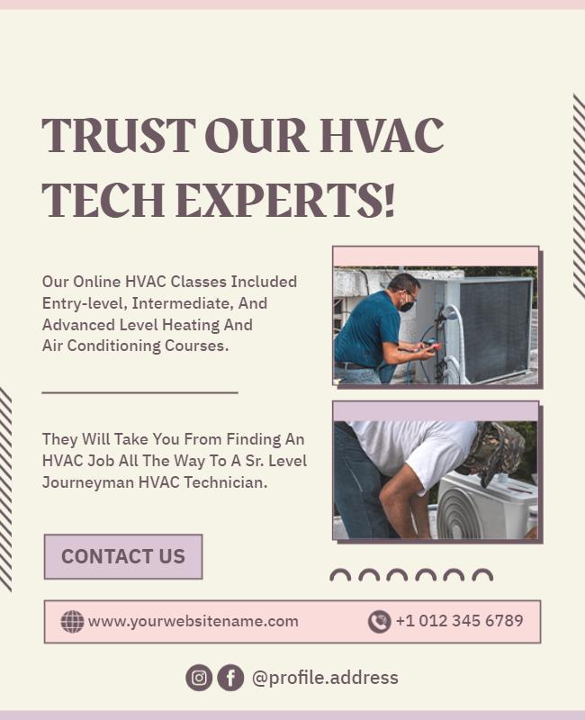 Hvac Training Course Promotion Flyer Template