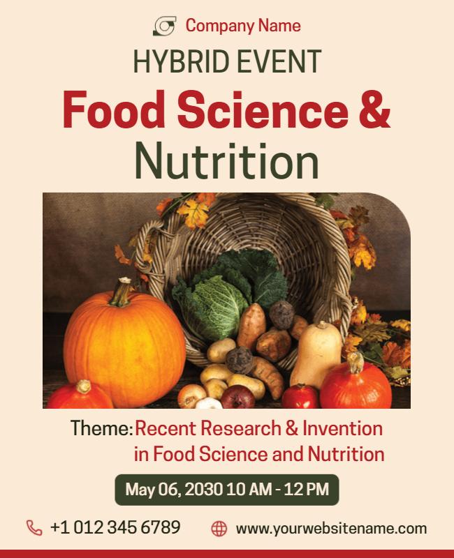 Hybrid Food Science and Nutrition Event Flyer Template