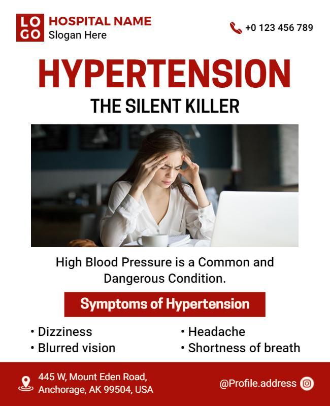 Hypertension Awareness Medical Flyer Template