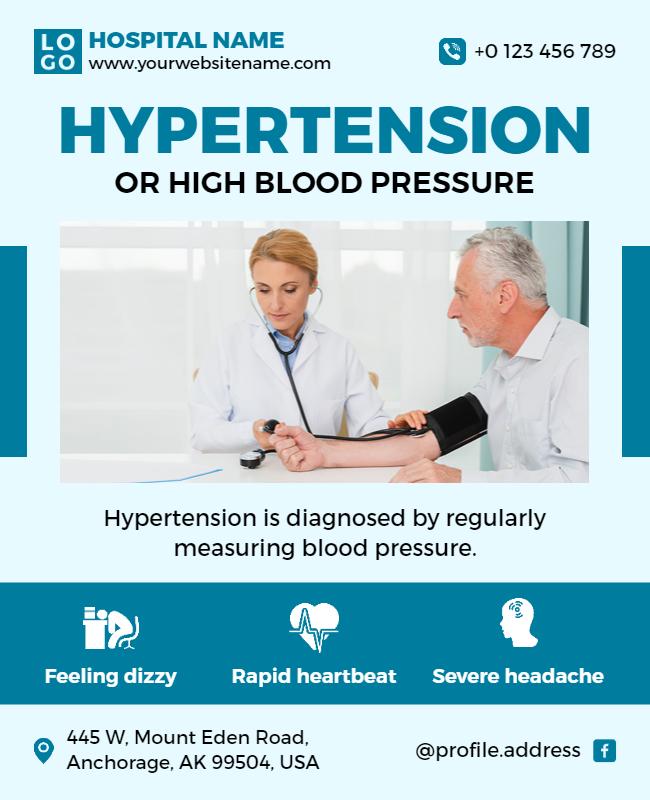 Hypertension Awareness Medical Information Flyer Template