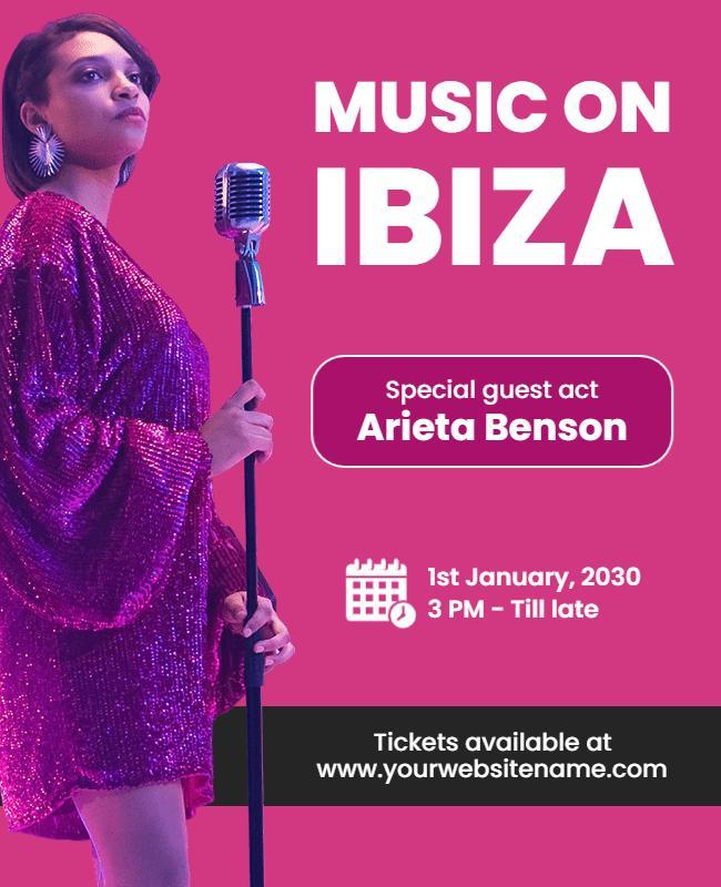 Ibiza Live Music Event Flyer Template