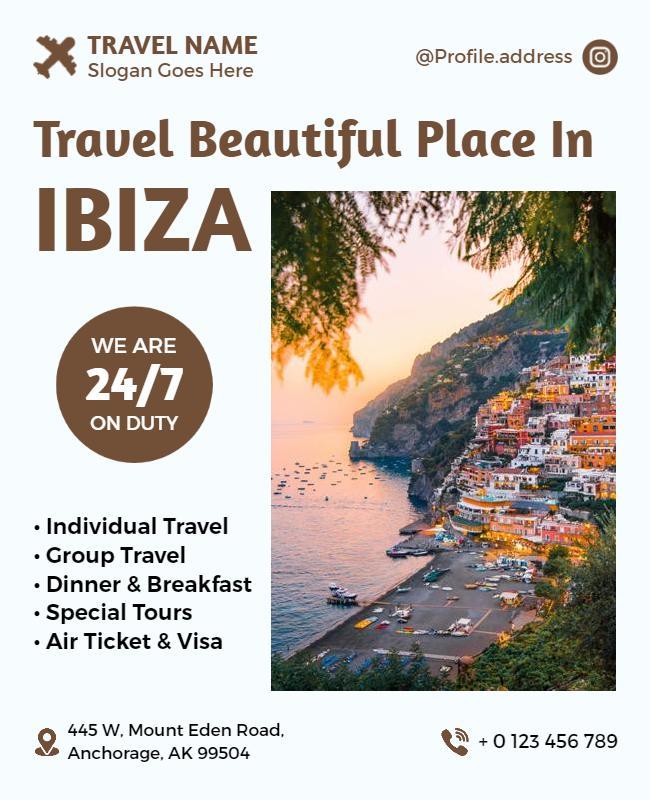 Ibiza Travel Adventure Promotion Flyer Template