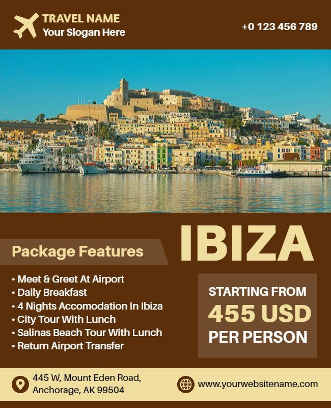 Ibiza Travel Package Promotion Flyer Template