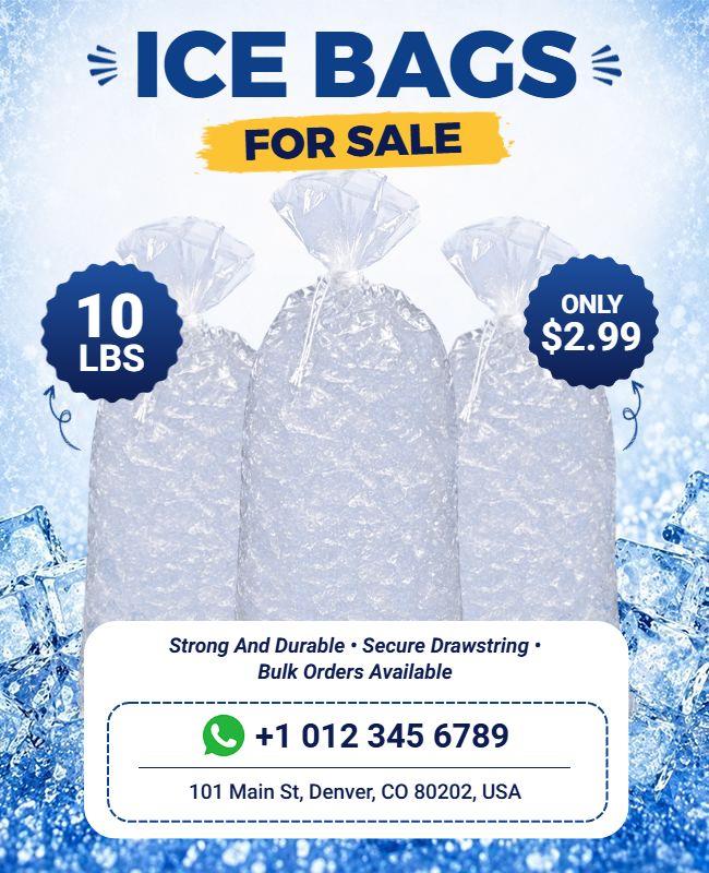 Ice Bags 10 Pounds Special Offer Flyer Template