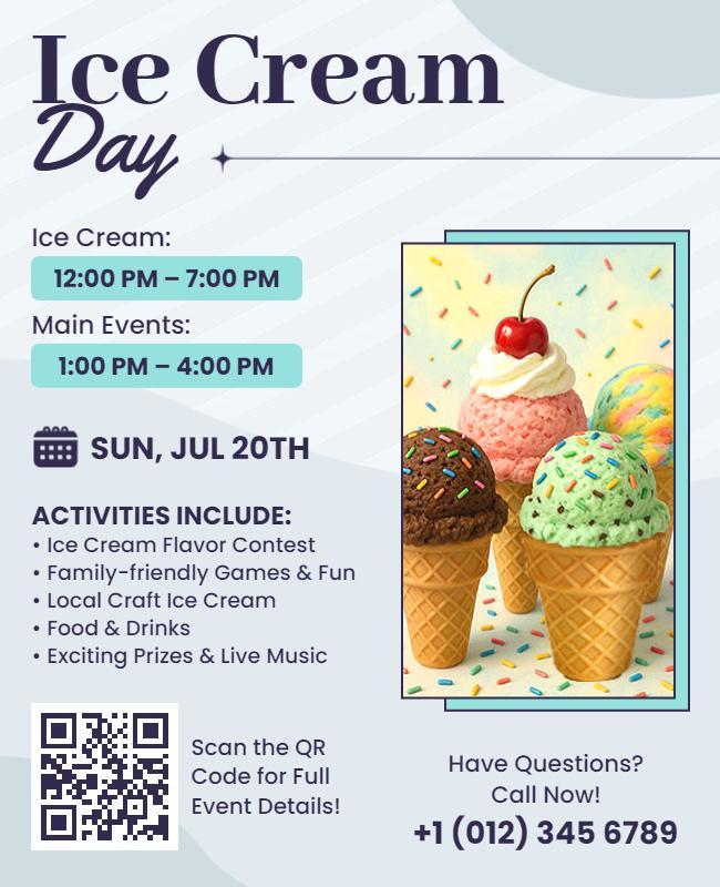 Ice Cream Day Event Celebration Flyer Template