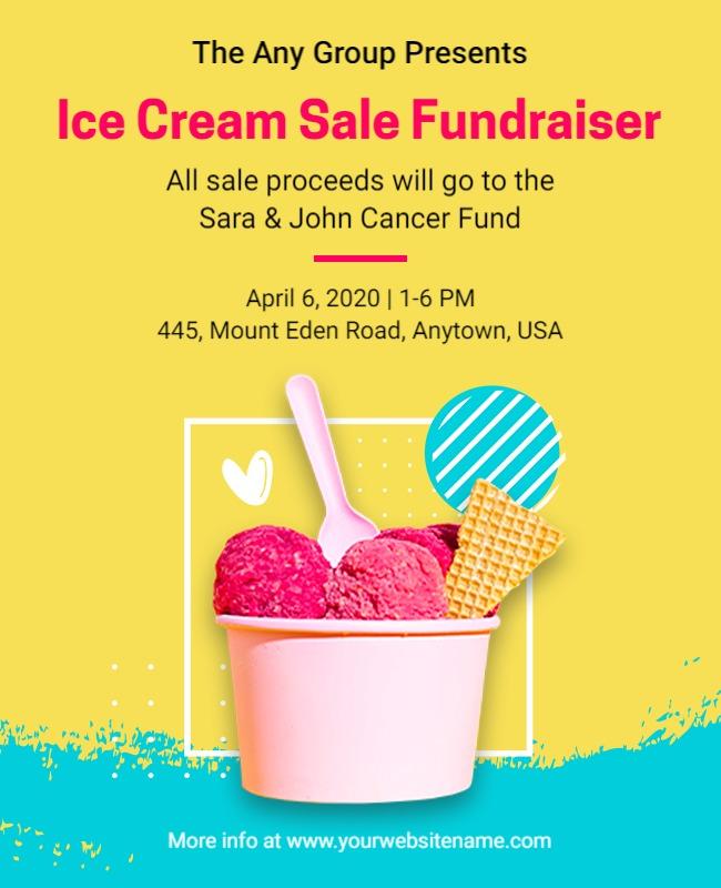 Ice Cream Fundraiser Event Flyer Template