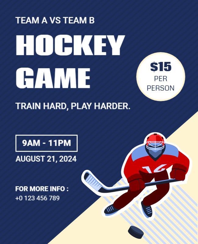 Ice Hockey Match Event Flyer Template