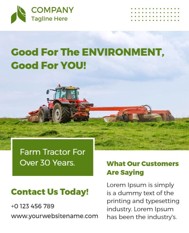 Icky Green Agriculture Flyer Template