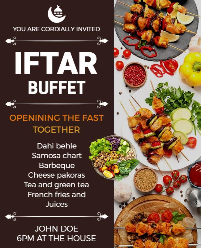 Iftar Buffet Invitation Flyer Template