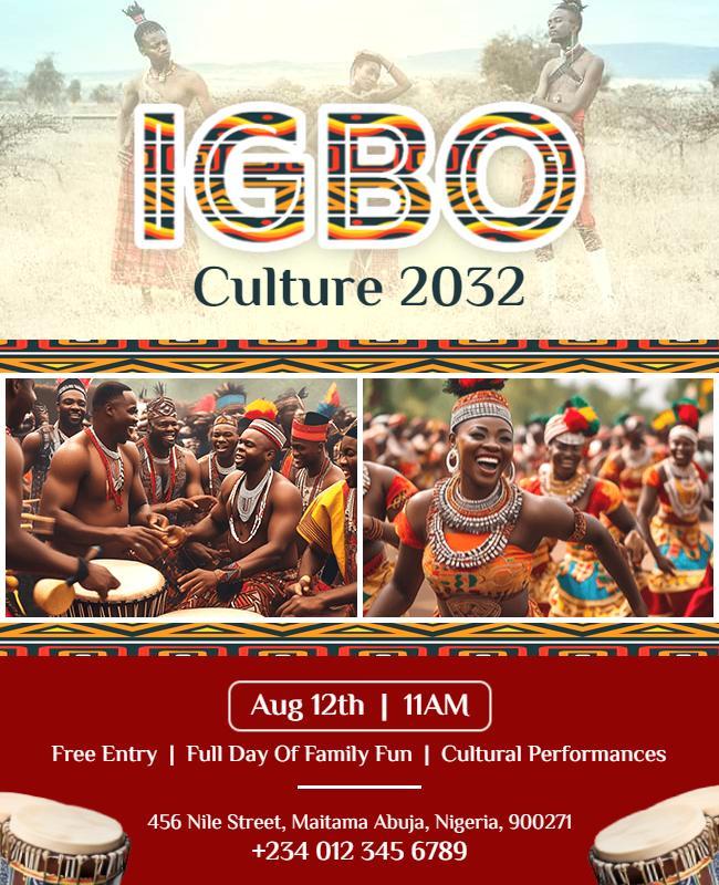 Igbo Cultural Festival Celebration Flyer Template