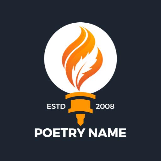 Illuminating Flame Symbolizing Creativity in Poetry Logo Template