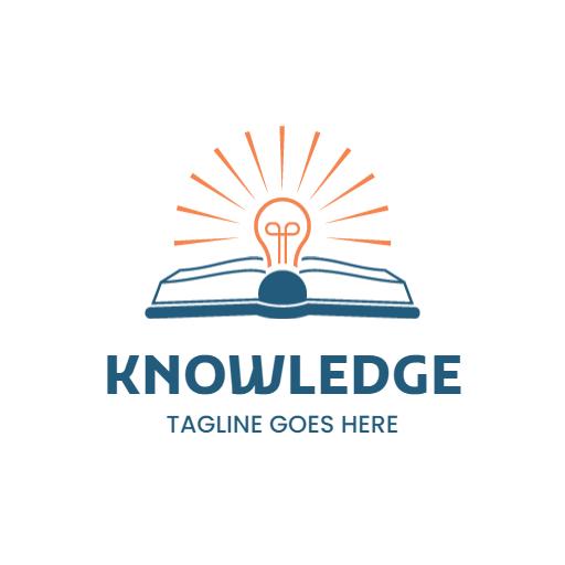 Illuminating Ideas from an Open Book Illustrating Knowledge Logo Template