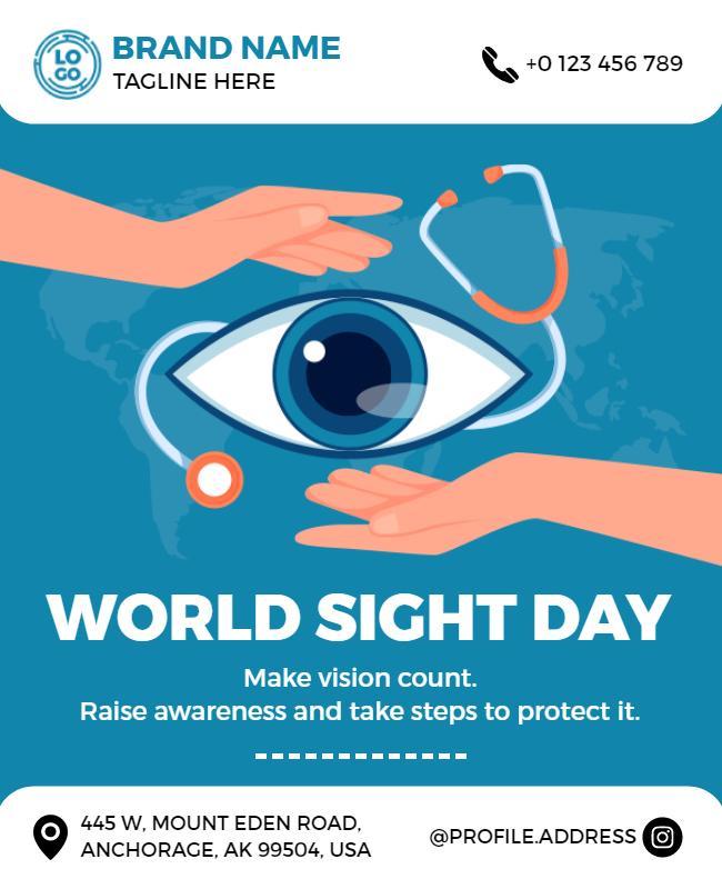 Illustrative Awareness World Sight Day Health Poster Template