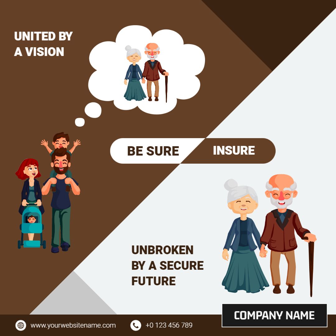 Illustrative Family Focused Insurance Security Ad Template