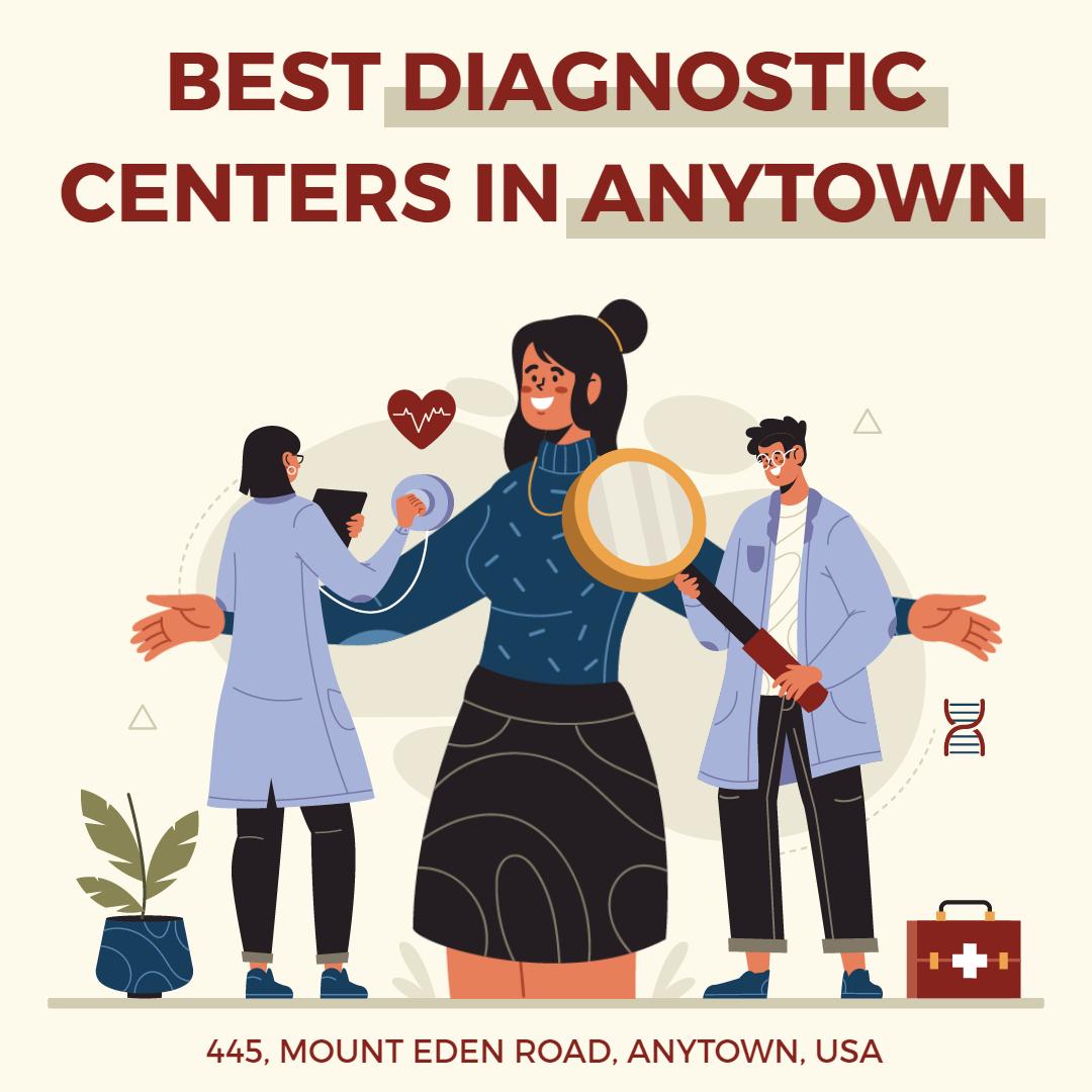 Illustrative Health Consultation for Diagnostic Centers Ad Template