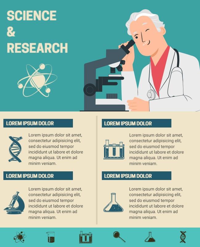 Illustrative Science and Research Microscope Poster Template