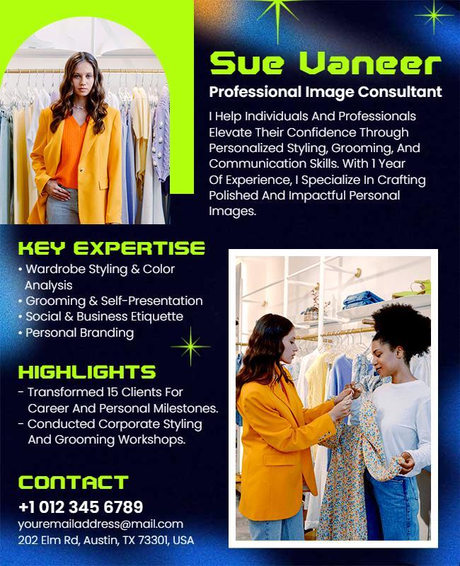 Image Consultant Portfolio Flyer Template