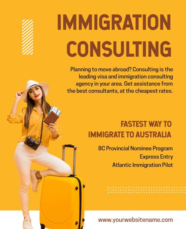 Immigration Consulting Services Flyer Template